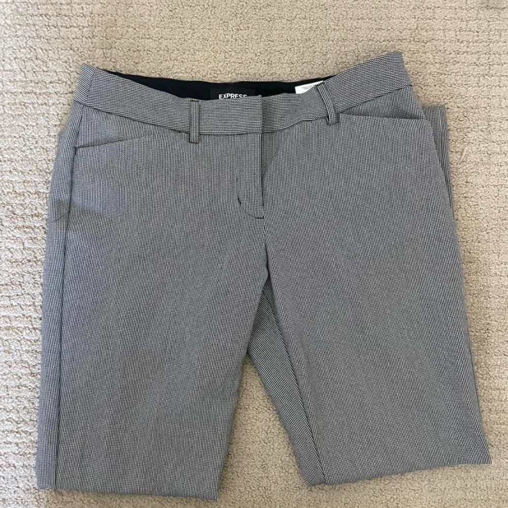 Express Black and White Check Pants